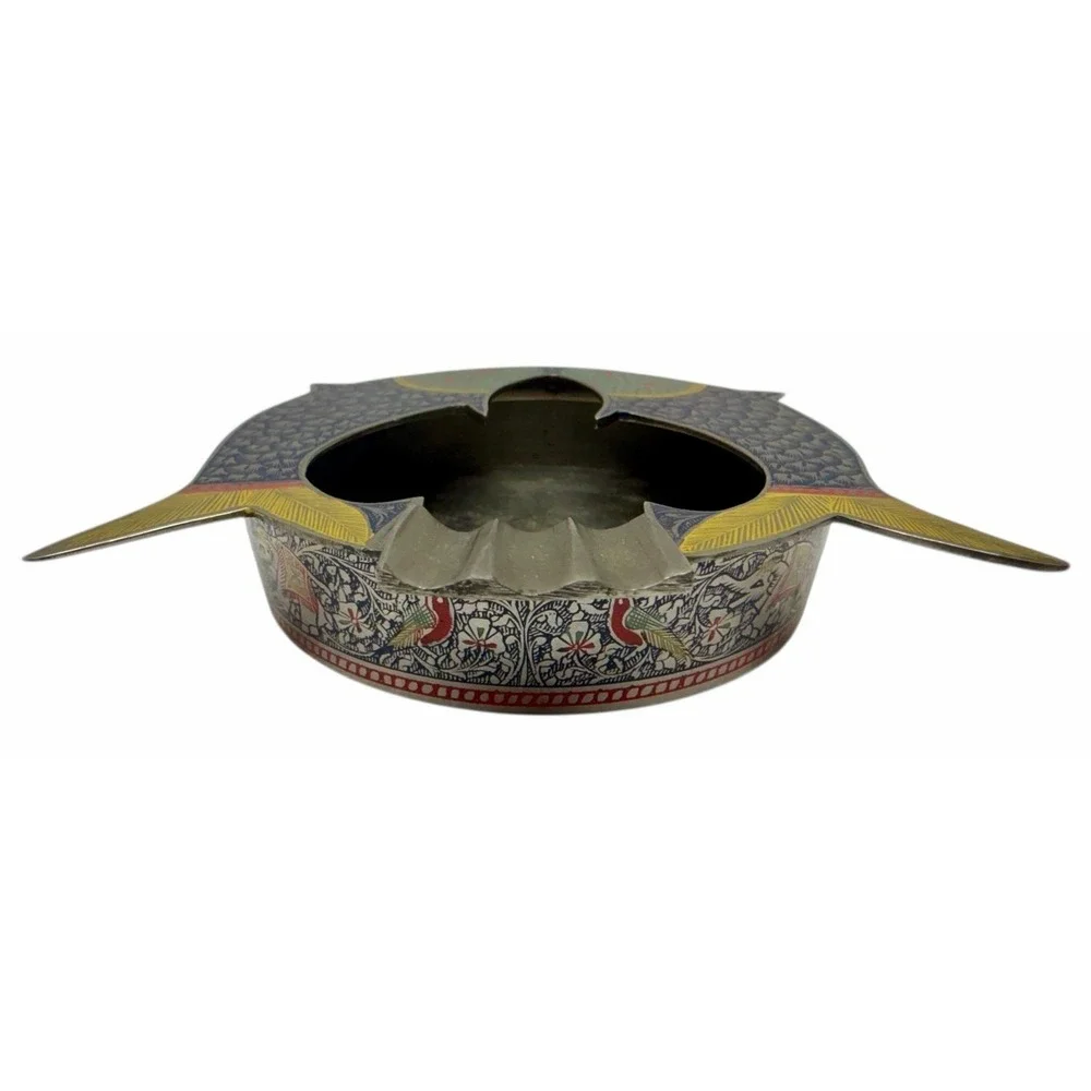 vintage cloisonné enamel Fish Shaped‎ Ashtray